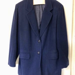 Woman’s navy blue wool blazer. Like new condition